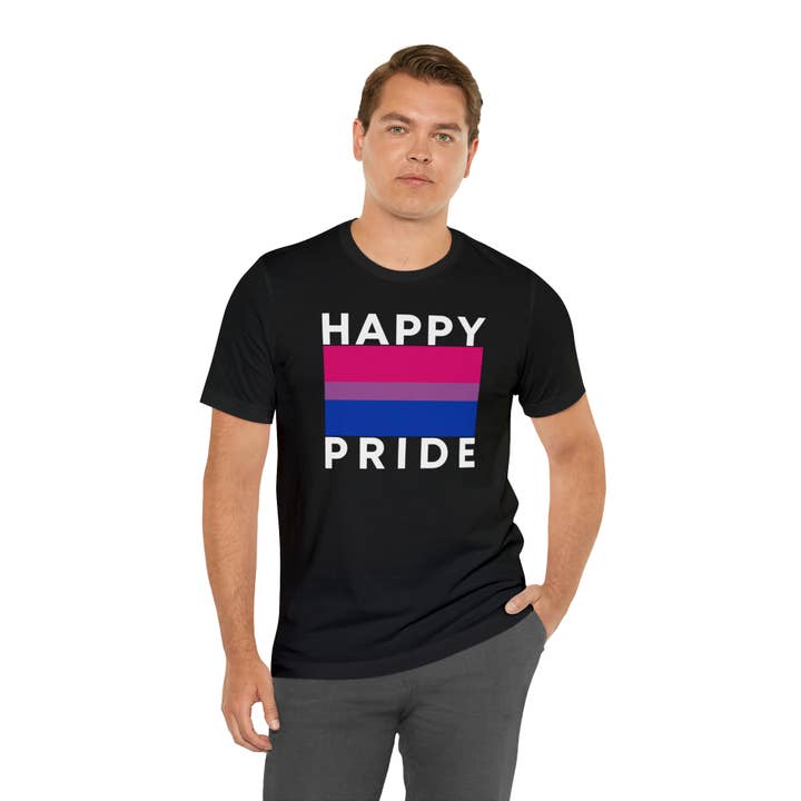 PrideMajic – wholesale T-shirts med screentryck – Unisex – Glad Bisexuell Pride T-shirt, Bi Tee, Pride skjortor, Pride