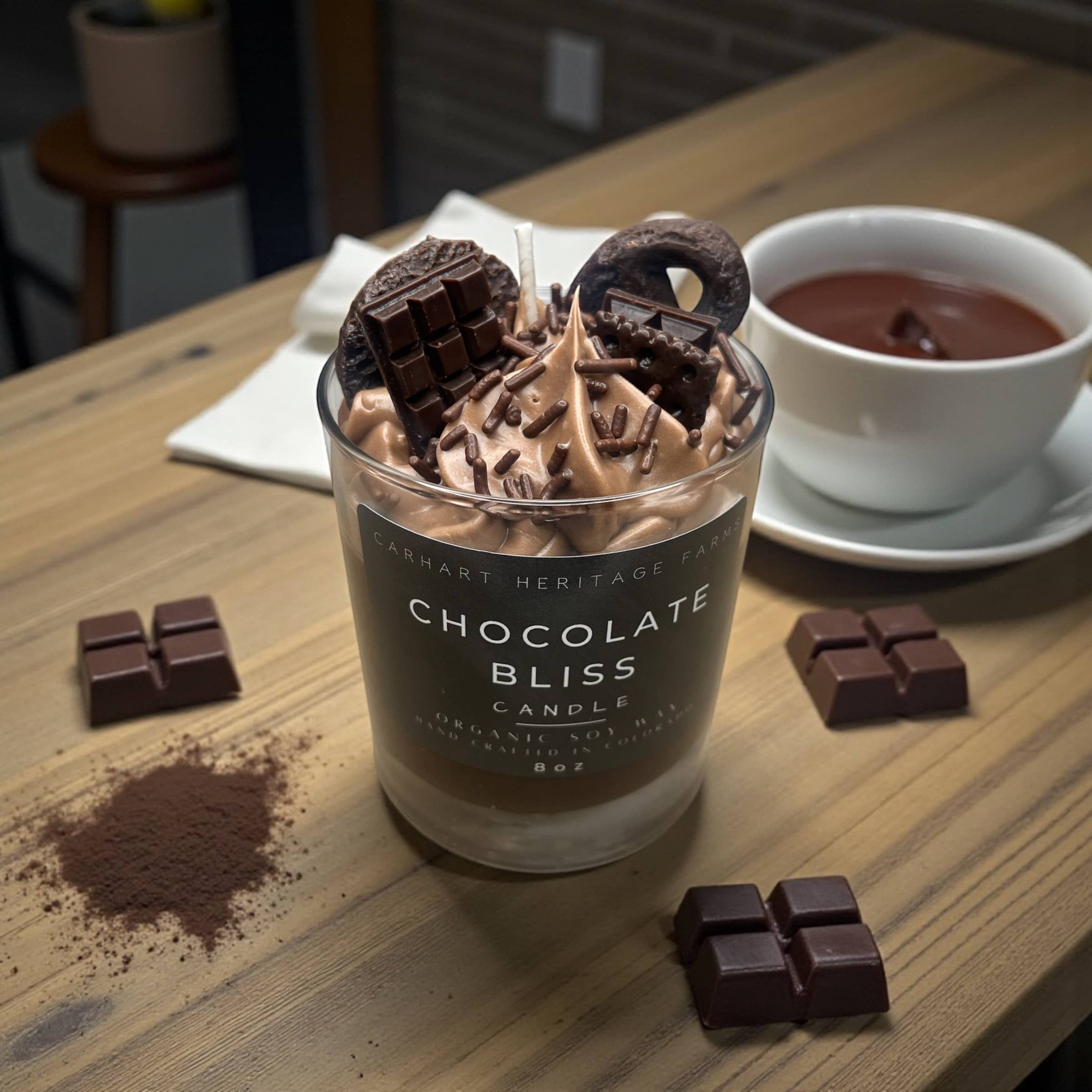 Carhart Heritage Farms - Venta al por mayor Velas de diseño llamativo - Éxtasis de Chocolate2