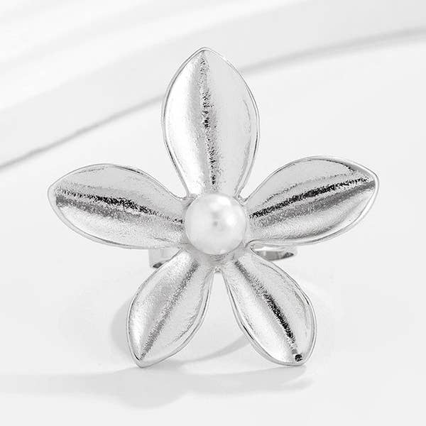 VividLux - Wholesale Cocktail/Statement Ring - Flower Shape Shiny Rings Accessories