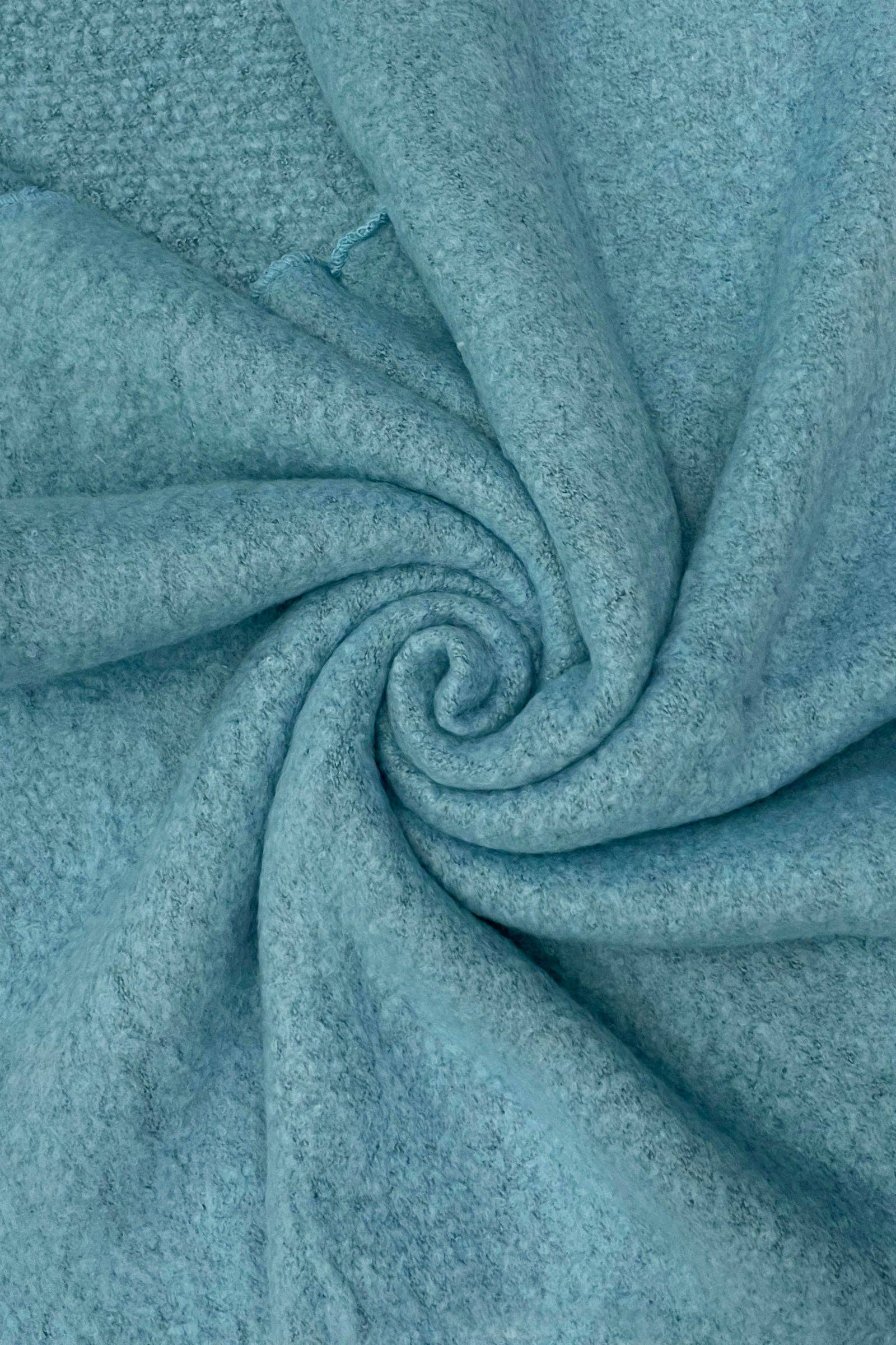 Fashion Scarf World - Wholesale Scarf - Women's - Plain Boucle Diagonal Edge Wool Scarf54