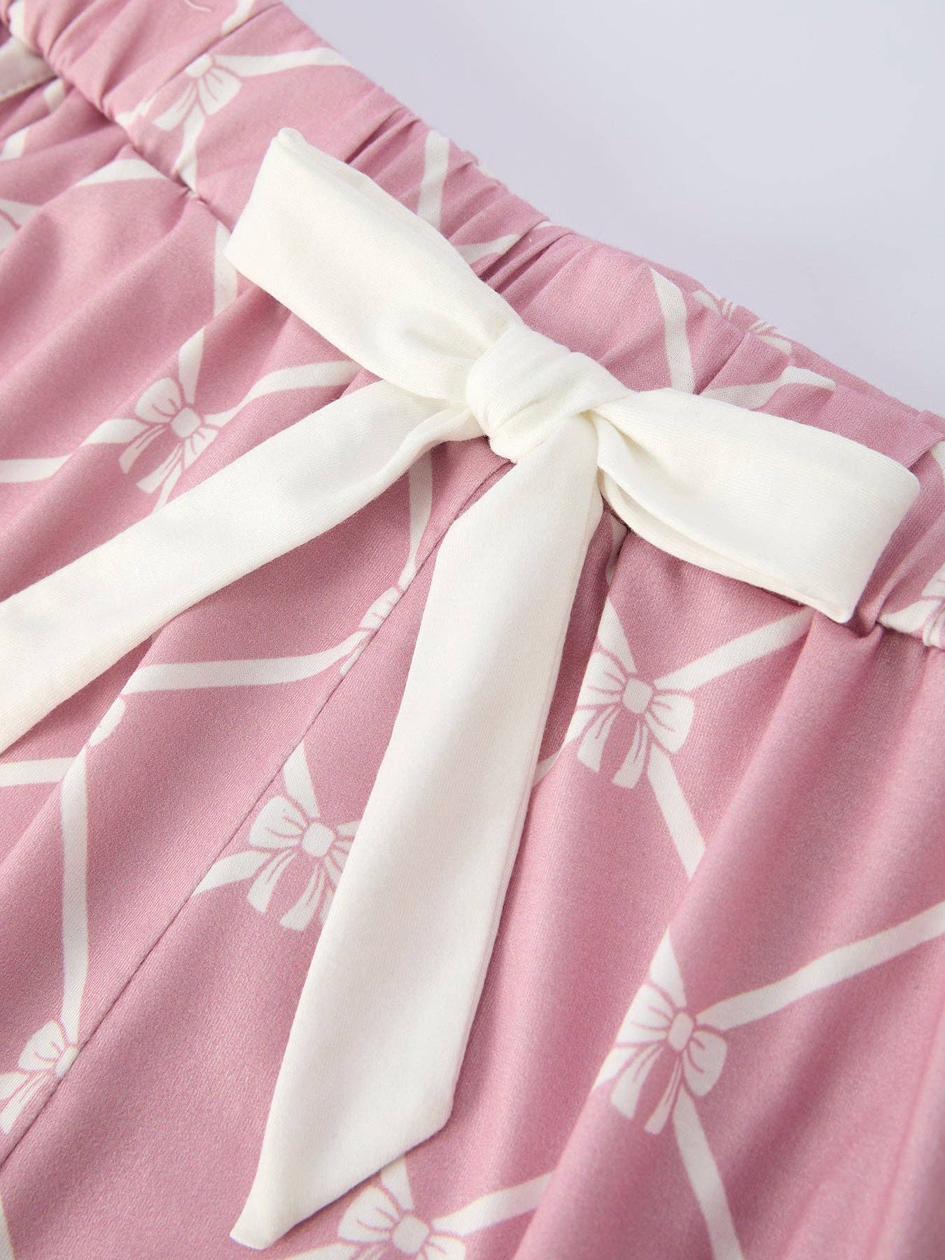 Rylee Faith Designs - Wholesale Sleepwear Set - Kids - Mommy & me Autumn Check Bow Girls Lapel Pajamas14