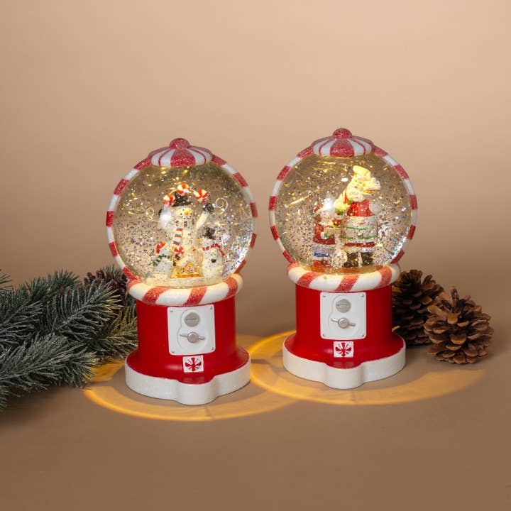 The Gerson Companies - Wholesale Snow Globe - Gerson 7.5"H B/O Lighted Spinning Water Globe w/ Holiday Sce