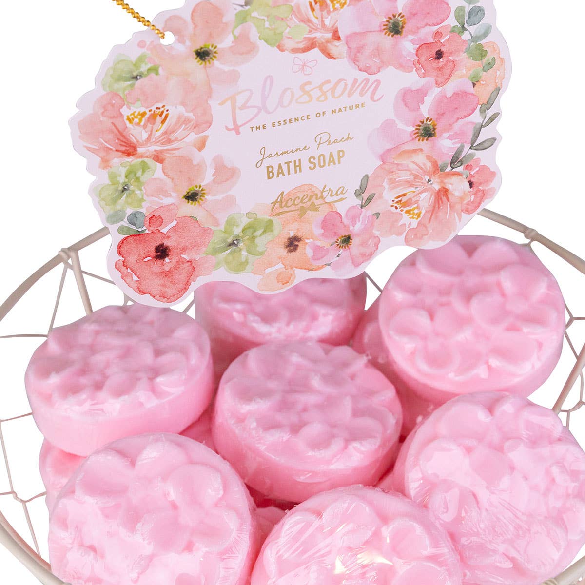 Accentra - Wholesale Bar Soap - Soap BLOSSOM in basket display2