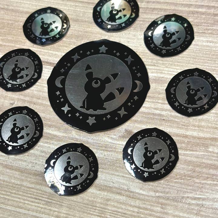 Winterra LLC – Engroshandel Klistermærke – Spejlede Umbreon Vinyl klistermærker | Pokemon Eeveelutions5