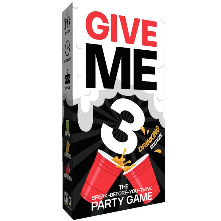 GIVE ME 3 Drinking - The Speak-Before-You-Think Drinking Game for wholesale by SAVANA