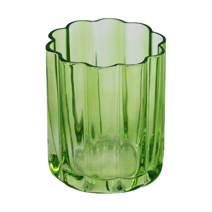 Verre en cristal "Fleur" - Vert / Gobelet en fleur pour la vente par TUTU Home