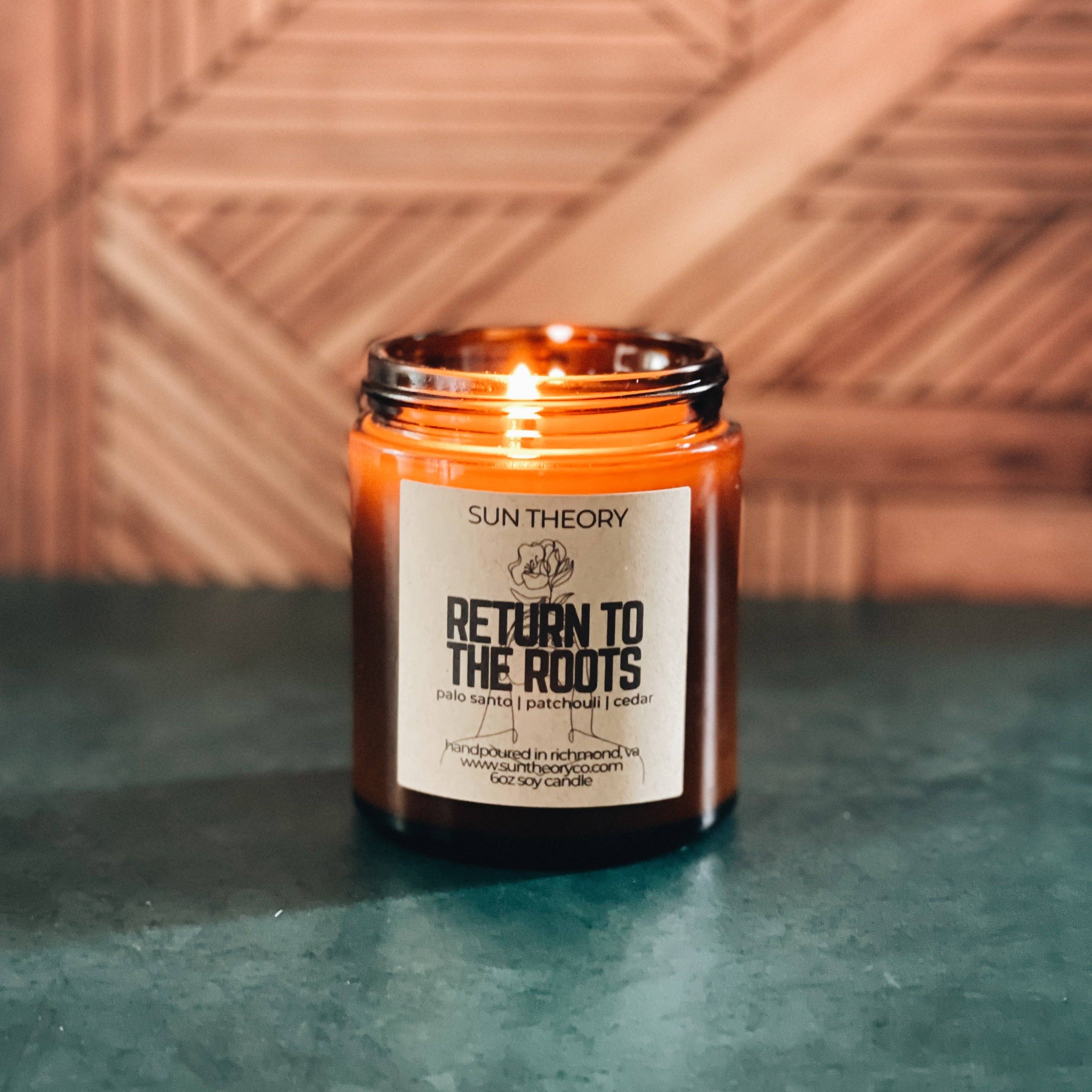 Sun Theory – wholesale Burkljus – 8 oz Soy Candle burkar1