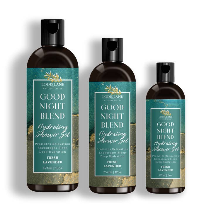 Goodnight Blend hydraterende douchegel voor wholesale door Lodis Lane Naturals