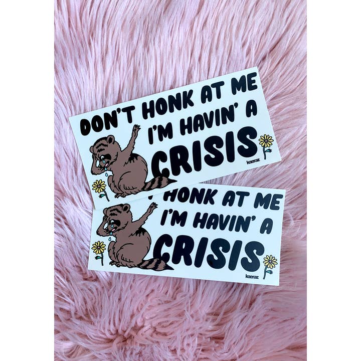 kaeraz - Wholesale Sticker - Havin' A Crisis Bumper Sticker2