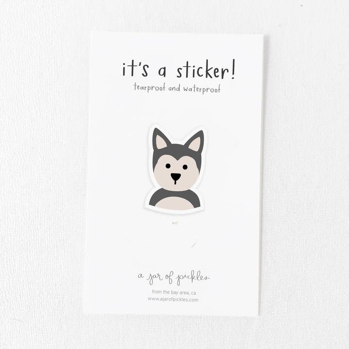 Husky Dog Vinyl Sticker for wholesale by A Jar Of Pickles