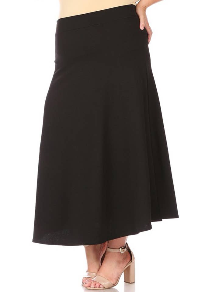 MOA COLLECTION – Saia - Mulher por atacado – Saia Longa Plus Size Flare Linha A para Mulher27