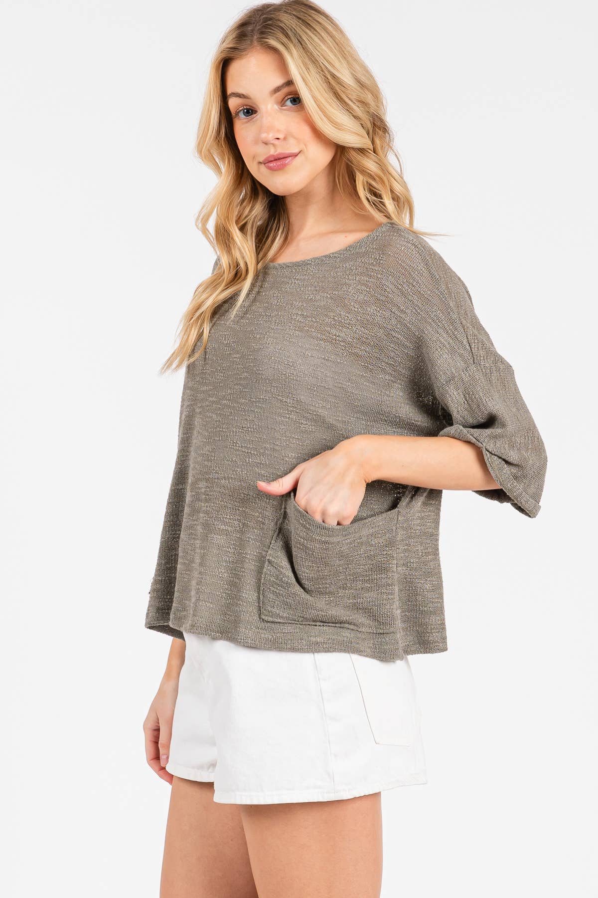 Final Touch - Venta al por mayor Túnica - Mujer - Top de Cuello Redondo de Corte Holgado - T3121419