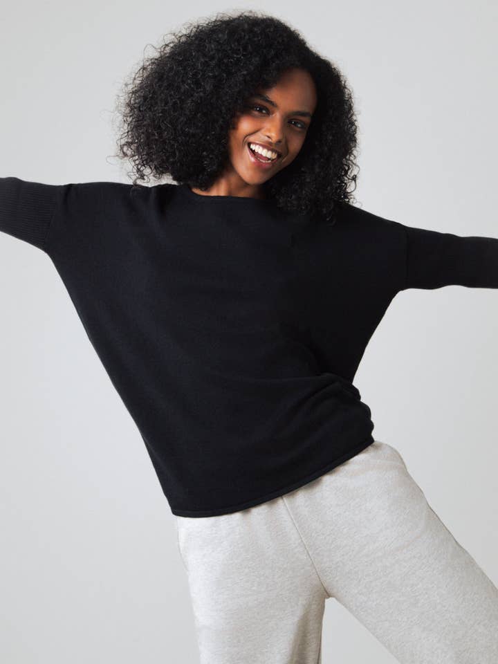 Black Loose Jumper for wholesale on Faire1