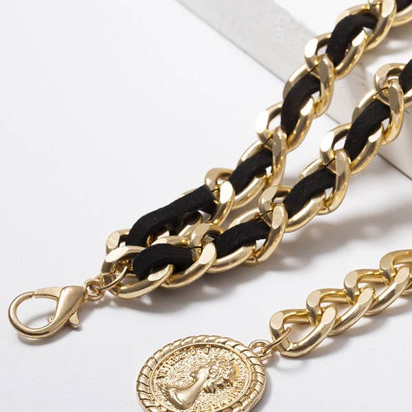 GOLD COLOR Vintage Fashion Geometry Waist Chain for wholesale on Faire7