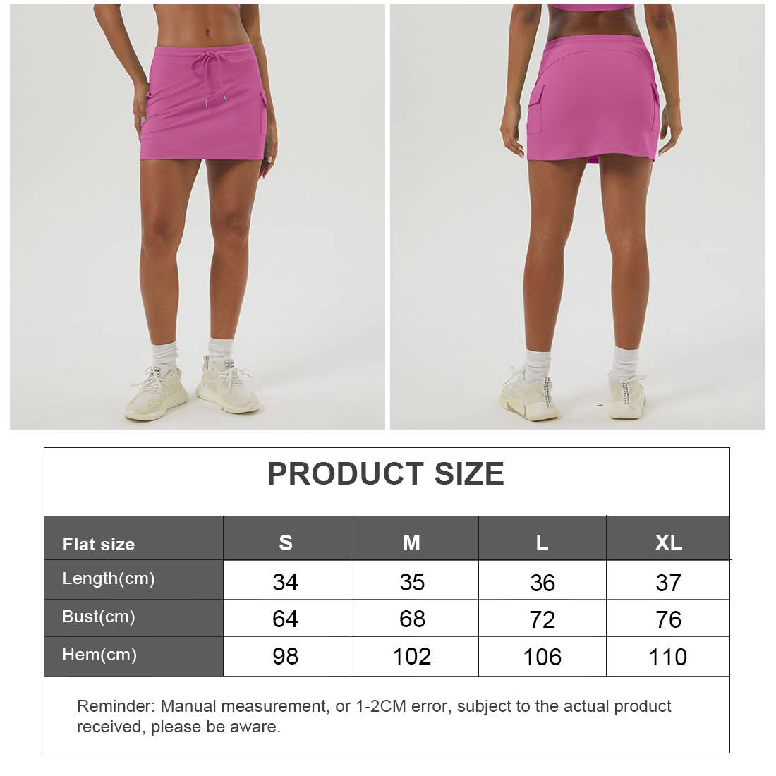 Sodalemon - Wholesale Athletic Skirt - Women's - Women Side Pockets Outdoor Fitness Drawstring Tennis Skirt10