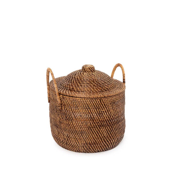 The Colonial Handles Basket - Natural Brown for wholesale by Bazar Bizar Living