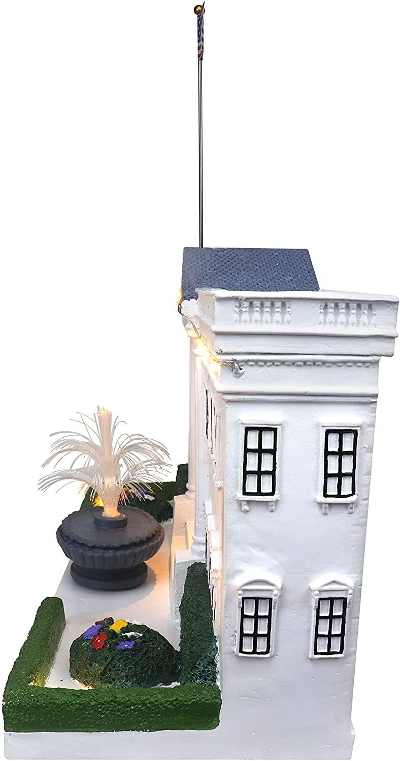 Top Treasures - Vendita all'ingrosso Decorazione natalizia - Villaggio musicale illuminato dalla Casa Bianca2