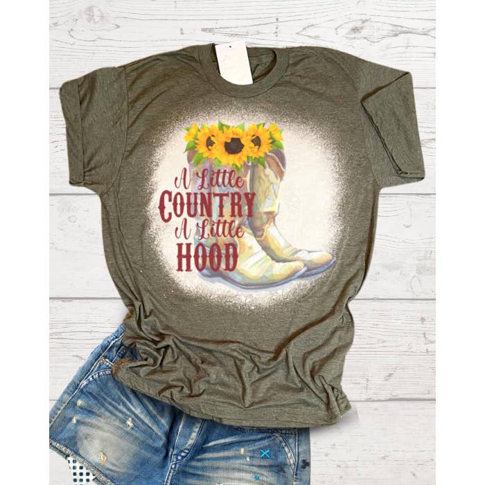 A little country. A little hood Tee for wholesale by Rebelle Tree Boutique
