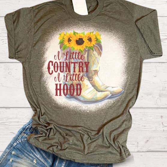 A little country. A little hood Tee for wholesale by Rebelle Tree Boutique