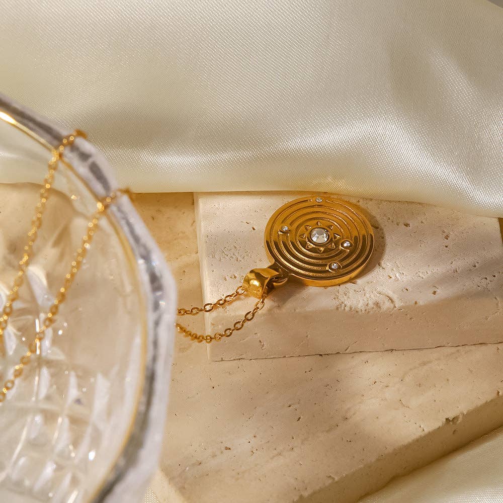 Dipped Shop - Vendita all'ingrosso Collana con ciondolo/pendaglio - Collana vintage con ciondolo a cuore e diamante DPJN499