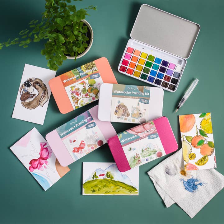Cate Paper Co. - Wholesale DIY Craft Kit - Wildflower Meadow watercolor painting kit