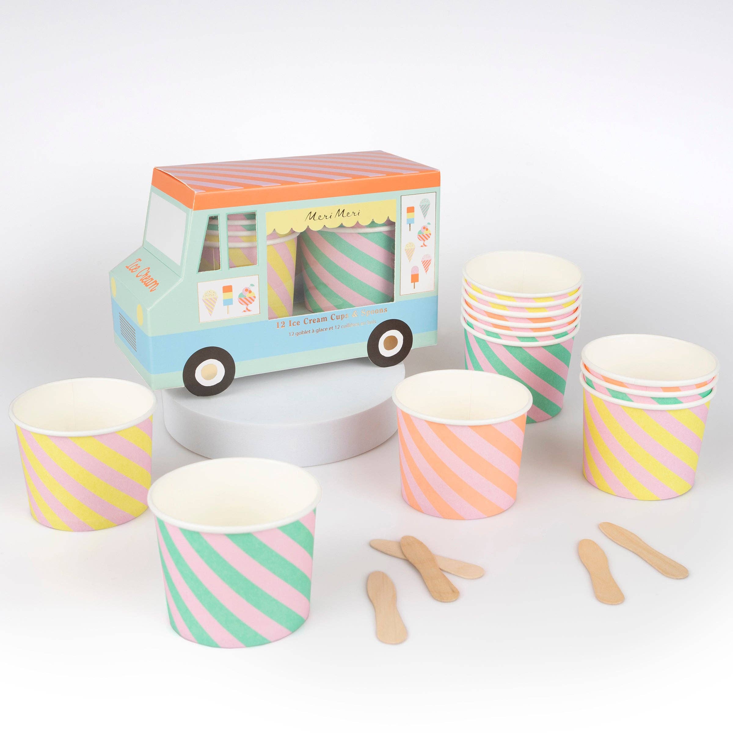 Meri Meri - Wholesale Disposable Cup - Ice Cream Cups & Spoons0