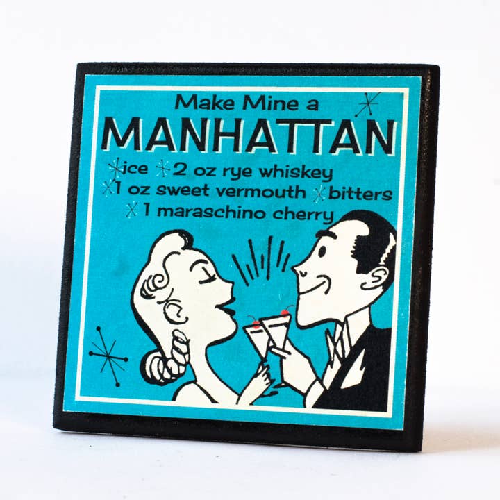 Cheltenham Road - Wholesale Coasters - Retro Cocktail Recipe Drink Coaster Set4