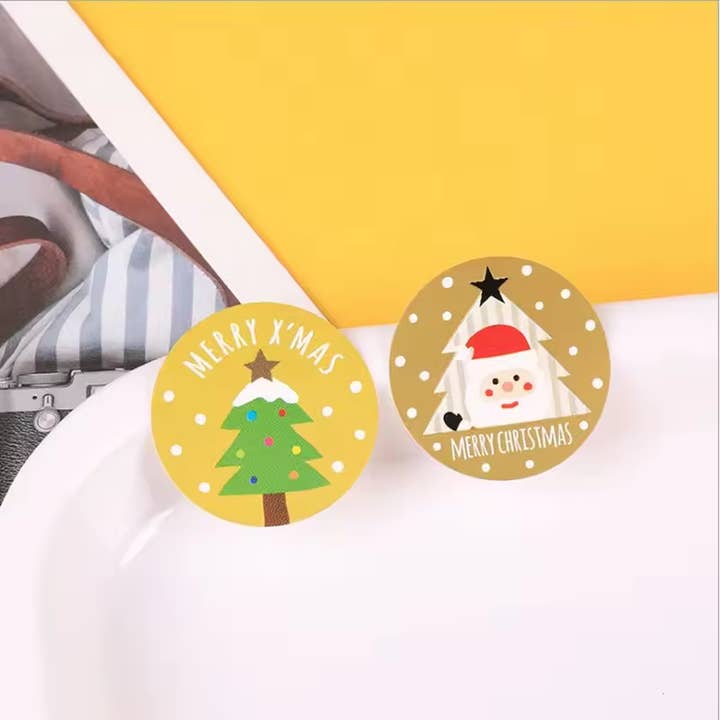 Sostraw & SmartThings - Wholesale Sticker - Pack 120 Lovely Stickers Christmas Santa Claus Gift 26mm1