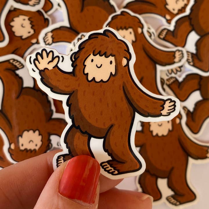 Mini Bigfoot Vinyl Sticker for wholesale by Shop Emily M