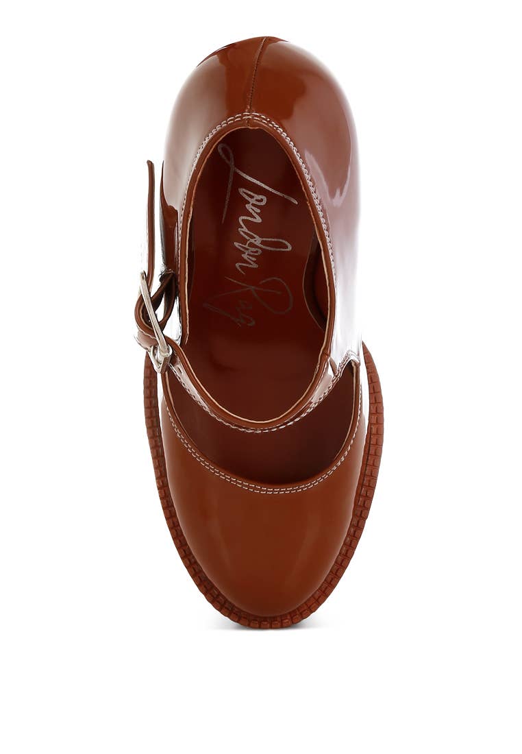 Rag Company – wholesale Platform heels – Women’s – MILLENIAL BUG Patent High Heeled Mary Jane Shoes8
