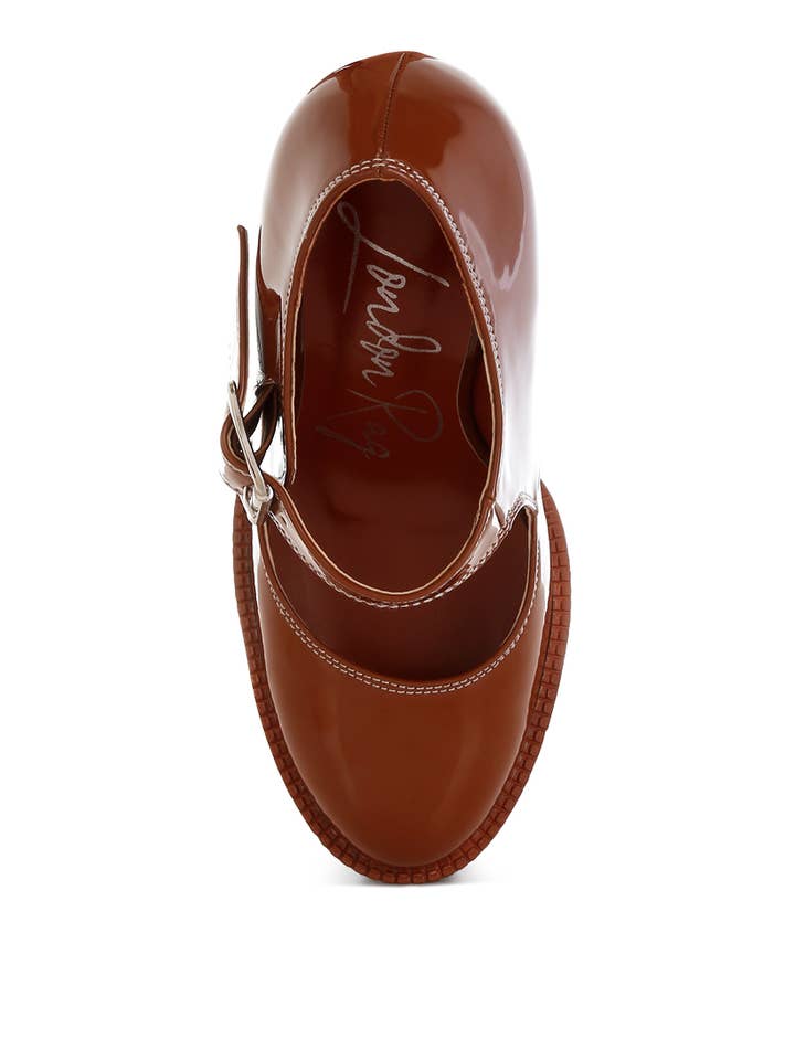 Rag Company - Wholesale Platform heels – Women’s - MILLENIAL BUG Patent High Heeled Mary Jane Shoes3