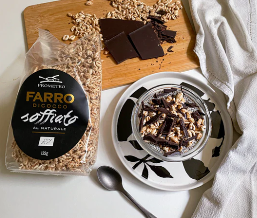 Prometeo Farro - Wholesale Breakfast Cereal - ORGANIC PUFFED EMMER WHEAT 125 G x202