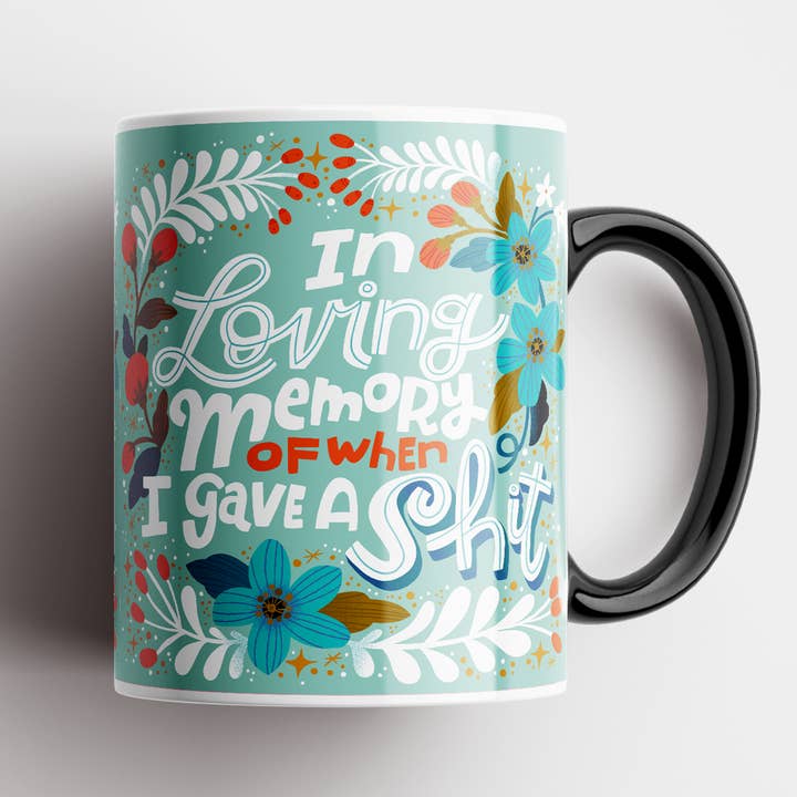 Mug In Loving Memory of When I Gave a Shit pour la vente par Disrupted Industries