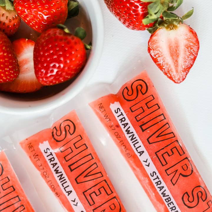 ShiverSticks - Wholesale Ice Cream/Sorbet - Strawnilla : Strawberries + Vanilla Bean1