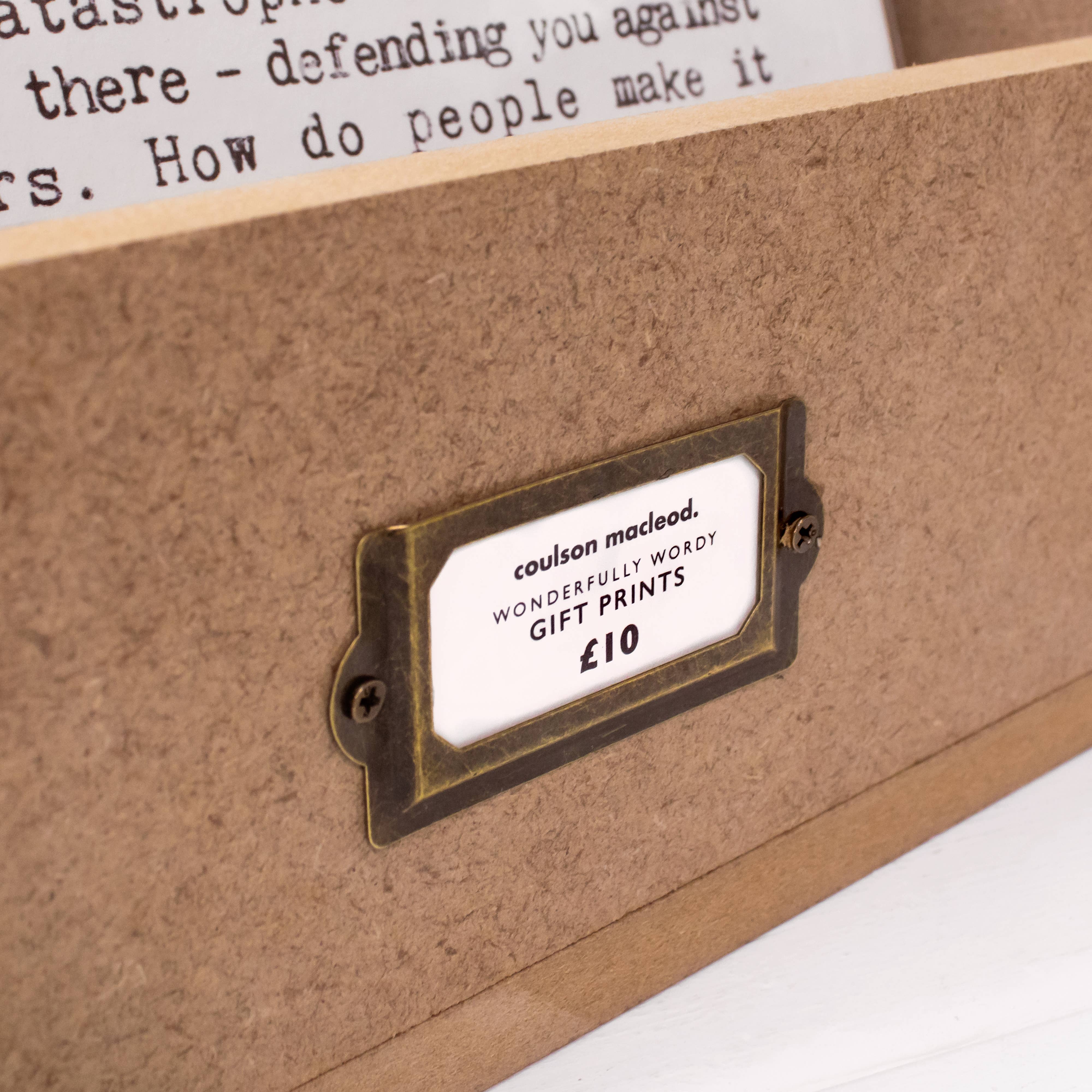 Coulson Macleod (U.S. Duties Paid) - Wholesale Art Print - Food + Drink 'Vintage Words' Prints with Wooden Display Box1