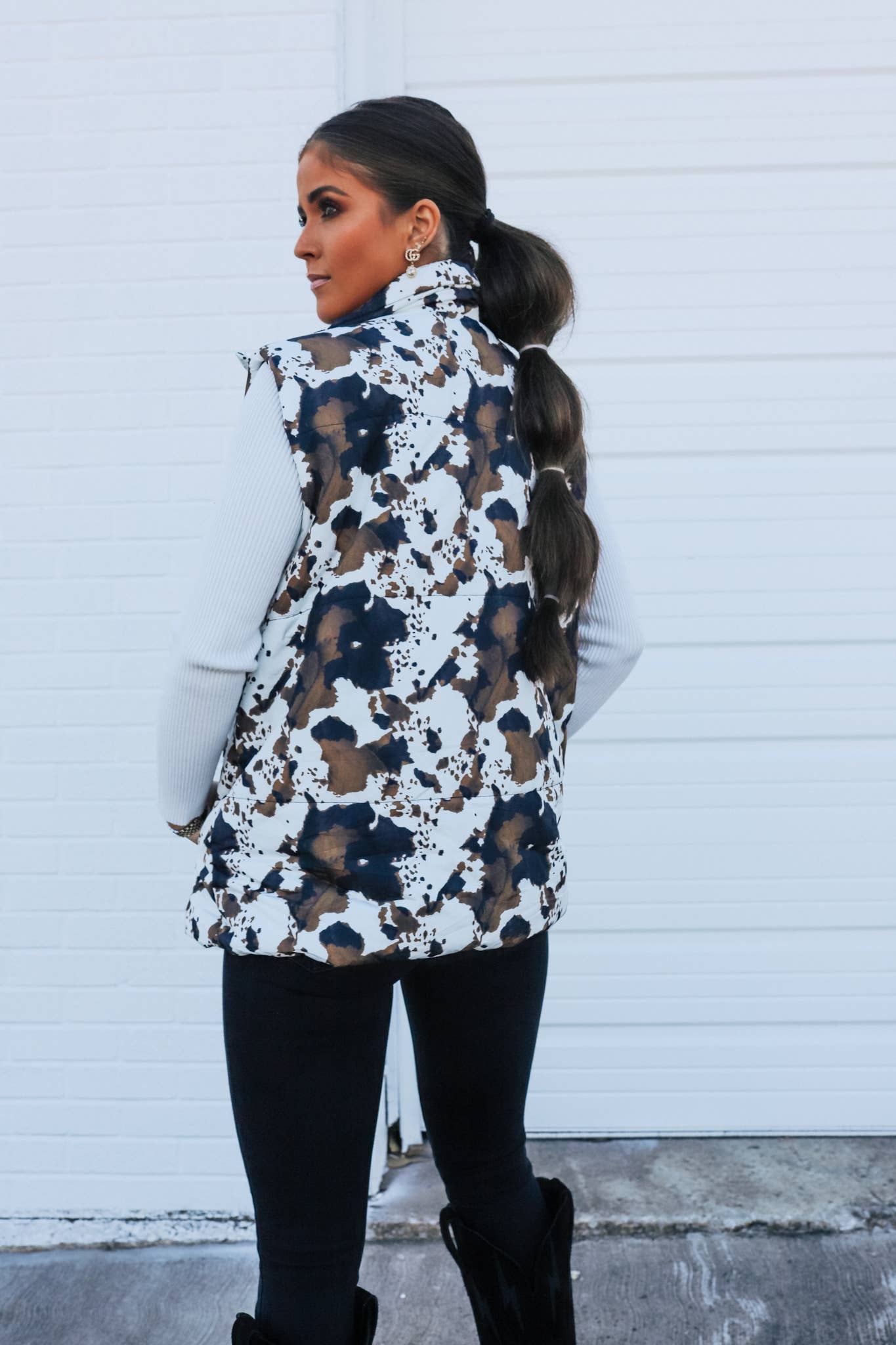 The Front Porch Label - Wholesale Outerwear Vest - Women's - Brown Cowhide Vest2