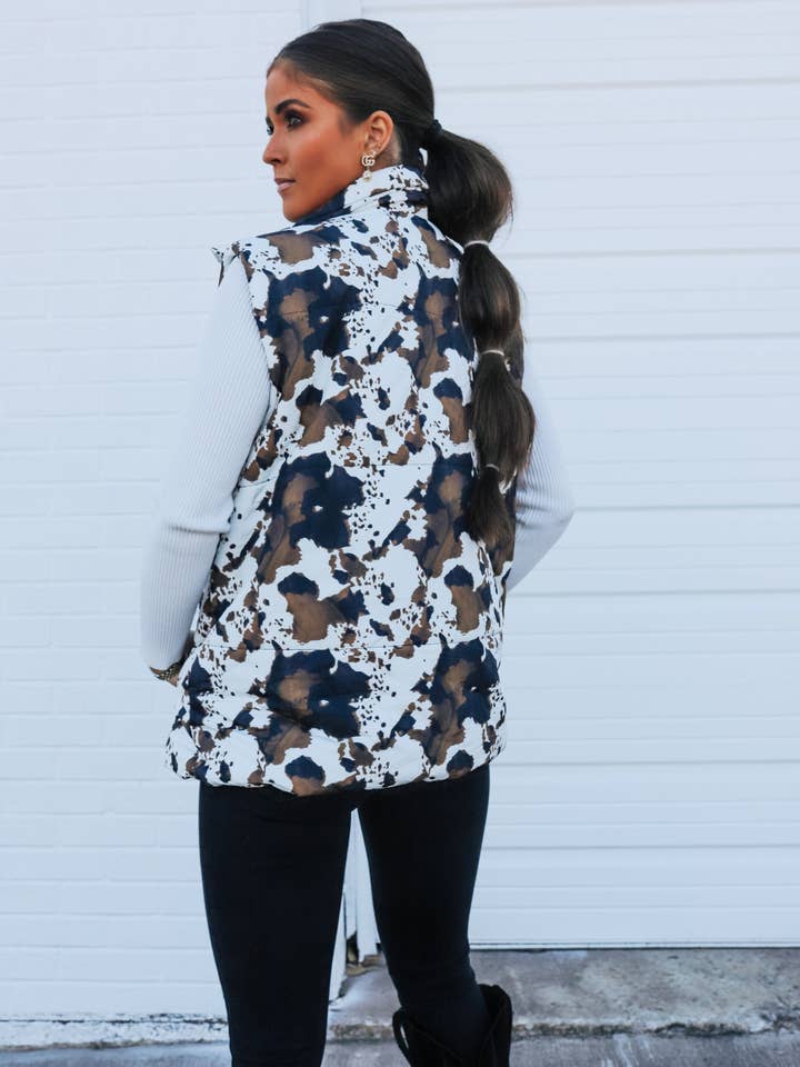 The Front Porch Label - Wholesale Outerwear Vest - Women's - Brown Cowhide Vest2