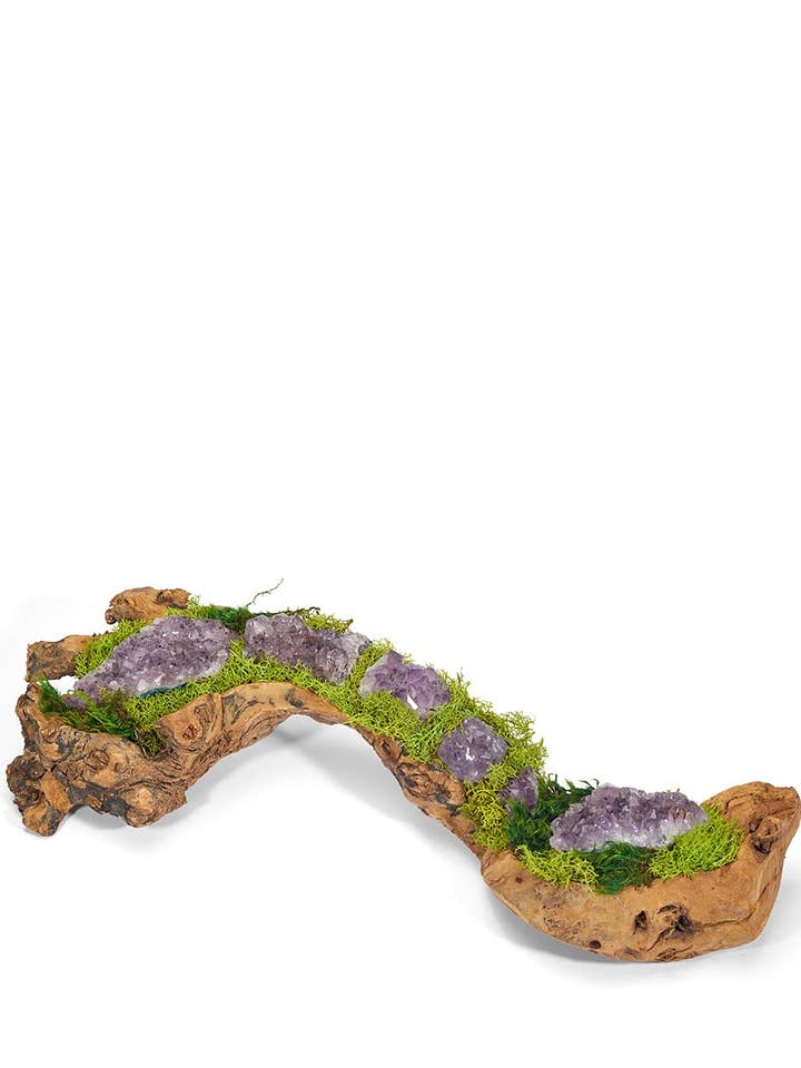 Baby Log filled w/Amethyst for wholesale by T&C Floral Company