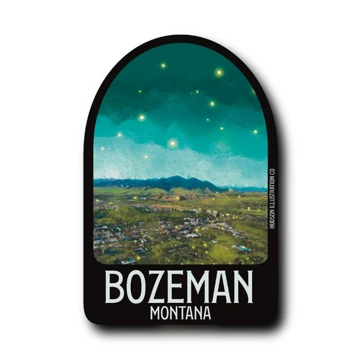Bozeman Montana Sticker/Magnet/Print/Postcard for wholesale by About Town Co
