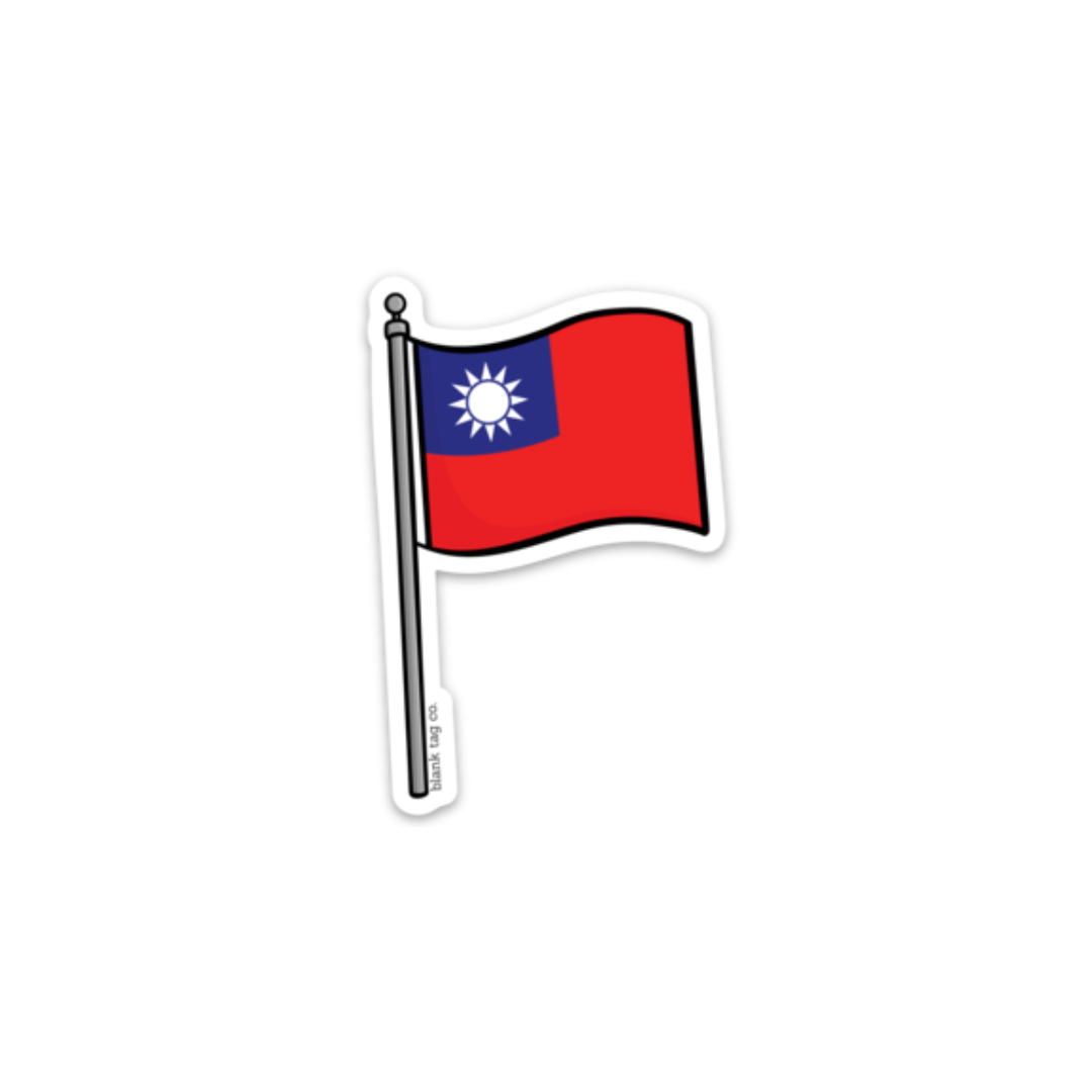 Blank Tag Co. - Waterproof Stickers - Wholesale Sticker - Blank Tag Co.®  Waterproof Sticker - Taiwan Flag0