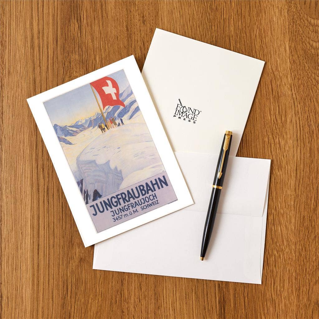 Found Image Press - Wholesale Stationery/Notecard Set - Greeting Card TR-551 Jungfraujoch, Alps1