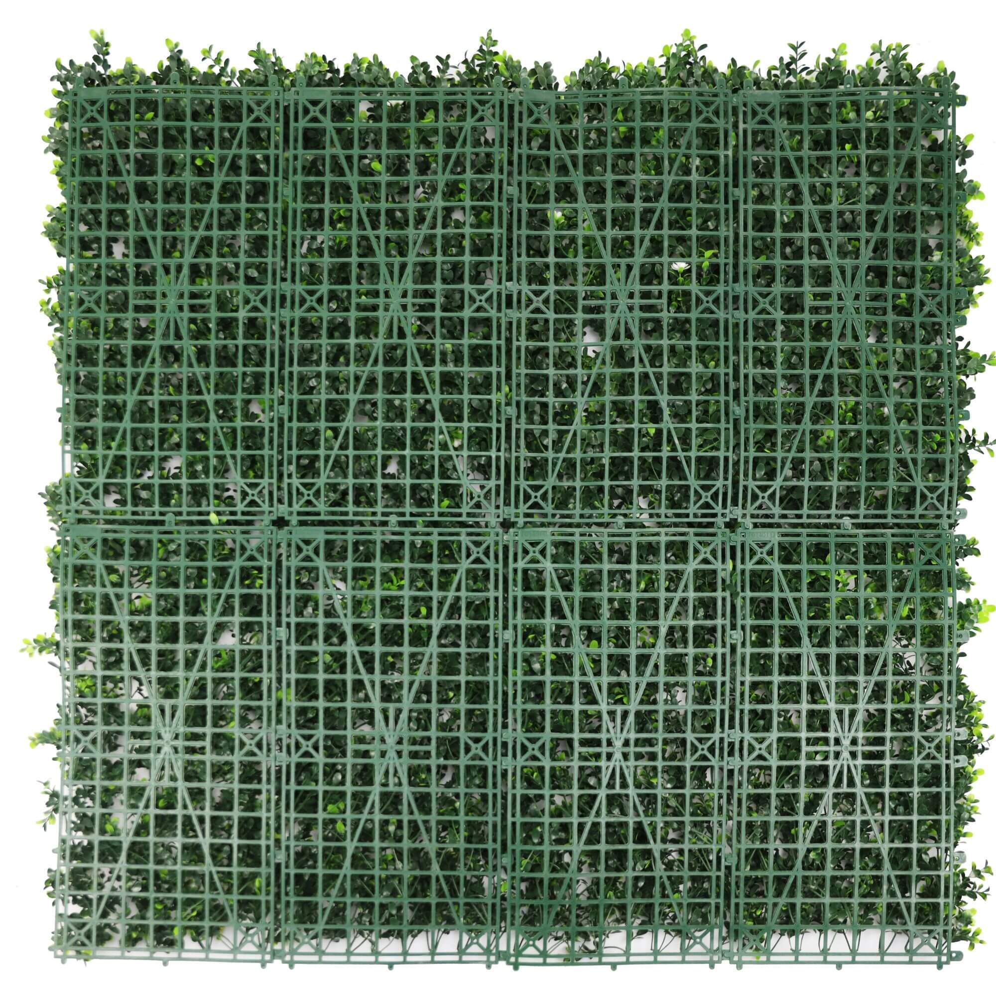 Designer Plants - Vente Plantes artificielles - Mur de Buis Artificiel à Fleurs Blanches 40" x 40" 11SQ FT Qualité Commerciale Résistant aux UV2