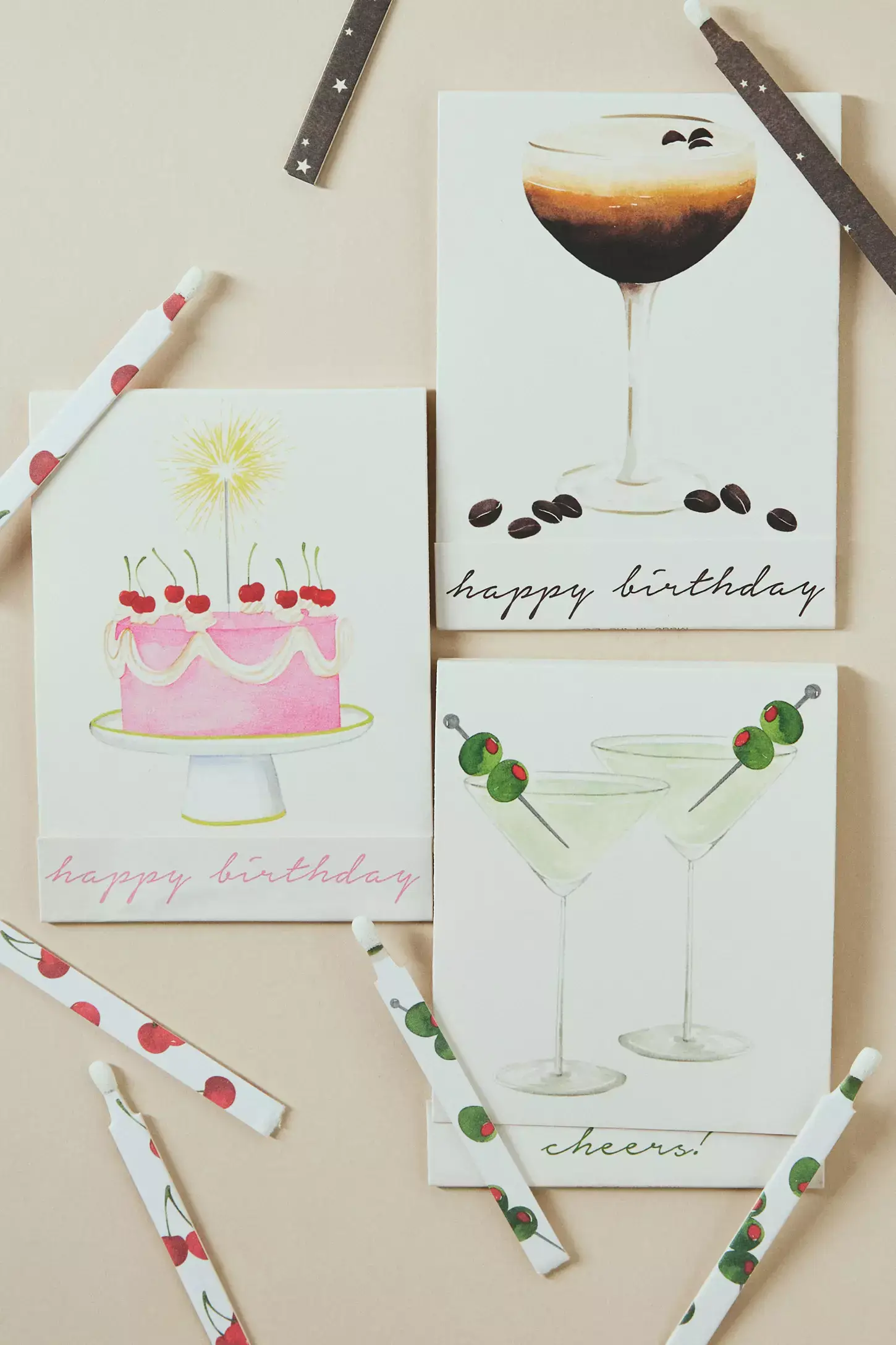Abigail Jayne Design – Großhandel Streichhölzer – Espresso Martini Happy Birthday Match Card® | Kerzen-Streichhölzer3