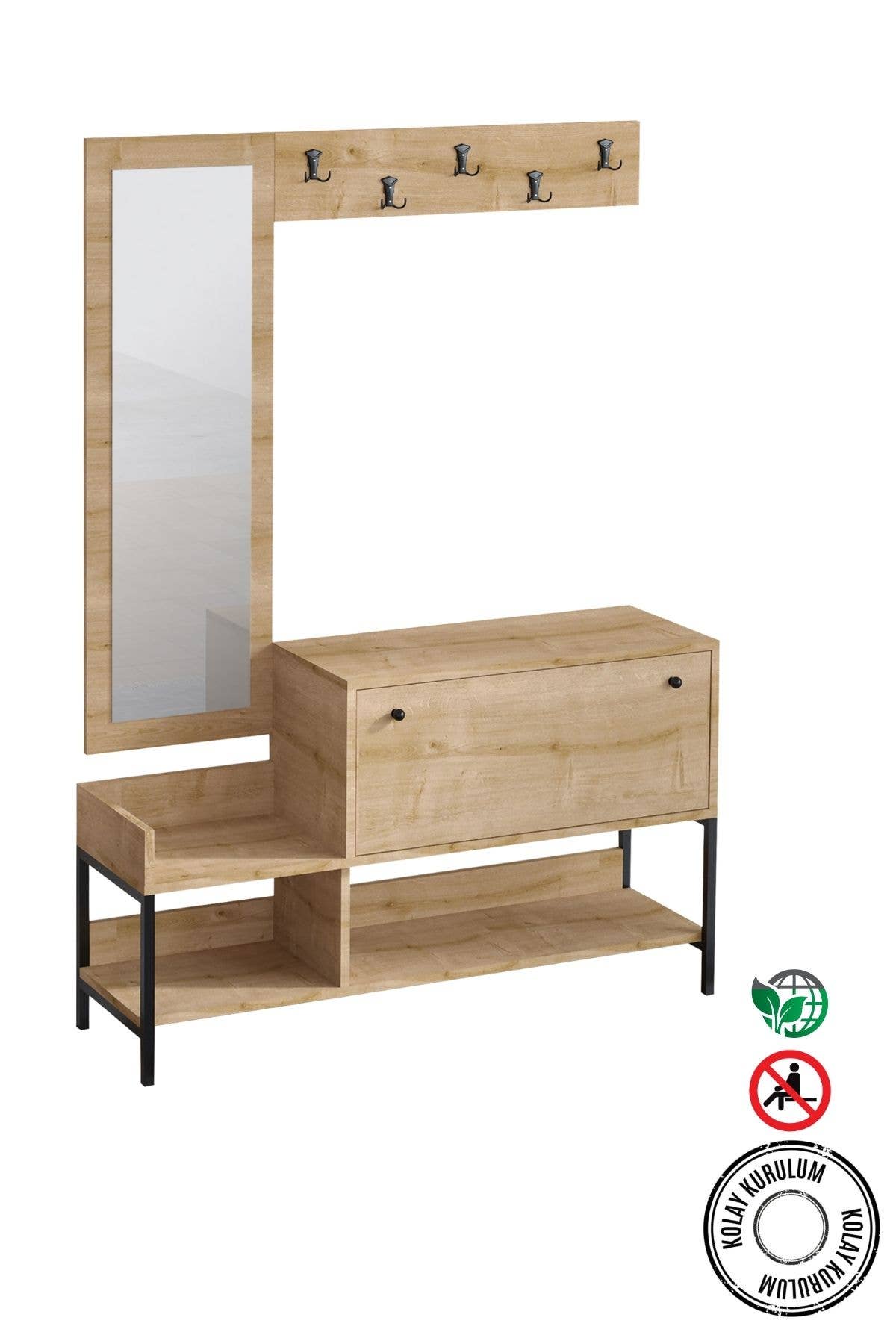 Biggbrands GmbH – wholesale Shoe rack – Decormet Nonso Shoe Cabinet Safir Oak2