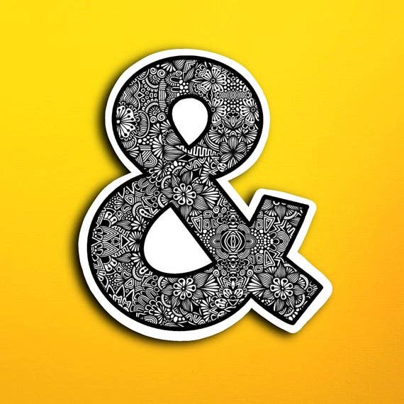 Zenspire Designs - Wholesale Sticker - Ampersand (WATERPROOF)0