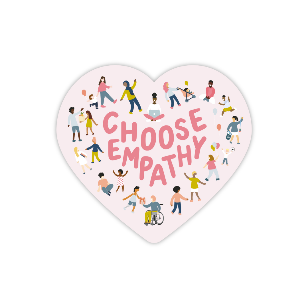 Oh Happy Dani - Wholesale Sticker - Choose Empathy Sticker, Love and Inclusion Vinyl Pink Sticke1