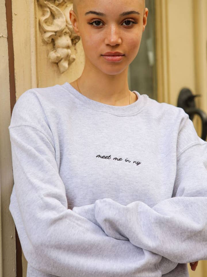 Mure and Grand - Wholesale Sweatshirt - Women's - Meet Me in NY Embroidered Sweatshirt