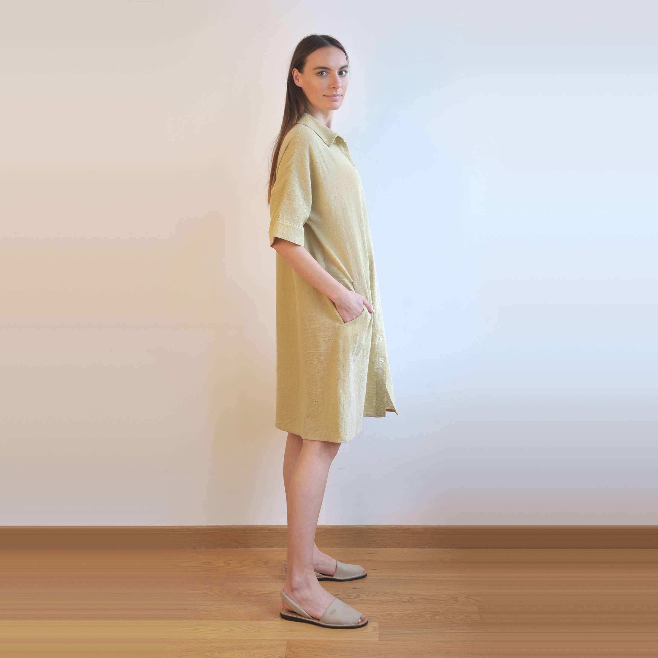 loom.ist – Vestido - Mulher por atacado – Vestido Camisa Mini Sile13