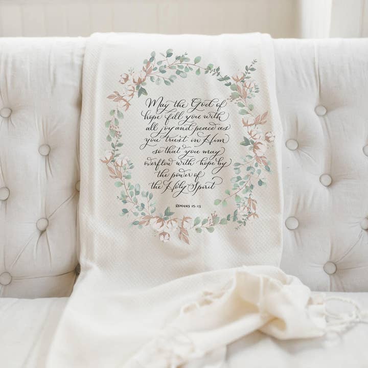 Throw Blankets - Romans 15 | Housewarming Gift for wholesale by DWELL Home Shoppe
