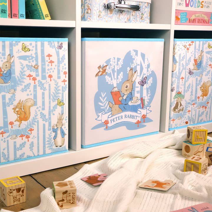 Robert Frederick Ltd – Engroshandel Opbevaringskurv – Peter Rabbit Stofodopbevaringsterninger - Pakke med to2